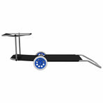 Folding Sun Lounger with Canopy and Wheels Steel Black