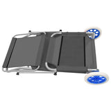 Folding Sun Lounger with Canopy and Wheels Steel Grey