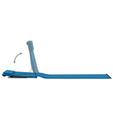 Folding Beach Mats 2 pcs Steel and Fabric Blue - Rear View