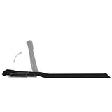 Folding Beach Mats 2 pcs Steel and Fabric Black - Rear View