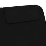 Folding Beach Mats 2 pcs Steel and Fabric Black - Extra Image