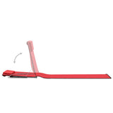 Folding Beach Mats 2 pcs Steel and Fabric Red - Rear View