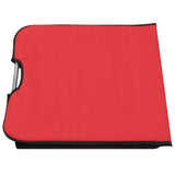 Folding Beach Mats 2 pcs Steel and Fabric Red - Low Angle