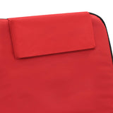 Folding Beach Mats 2 pcs Steel and Fabric Red - Extra Image