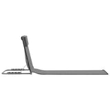 Folding Beach Mats 2 pcs Steel and Fabric Grey - Side View
