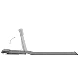 Folding Beach Mats 2 pcs Steel and Fabric Grey - Rear View