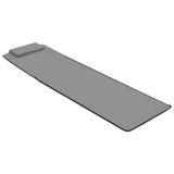 Folding Beach Mats 2 pcs Steel and Fabric Grey - Close-Up Angle