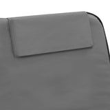 Folding Beach Mats 2 pcs Steel and Fabric Grey - Extra Image