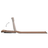 Folding Beach Mats 2 pcs Steel and Fabric Brown