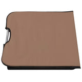 Folding Beach Mats 2 pcs Steel and Fabric Brown - Extra Image