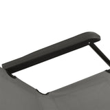 Folding Sun Loungers 2 pcs with Footrests Steel Grey - Extra Image