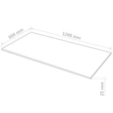 2 pcs MDF Sheets Rectangular 120x60 cm 25 mm - Close-Up Angle