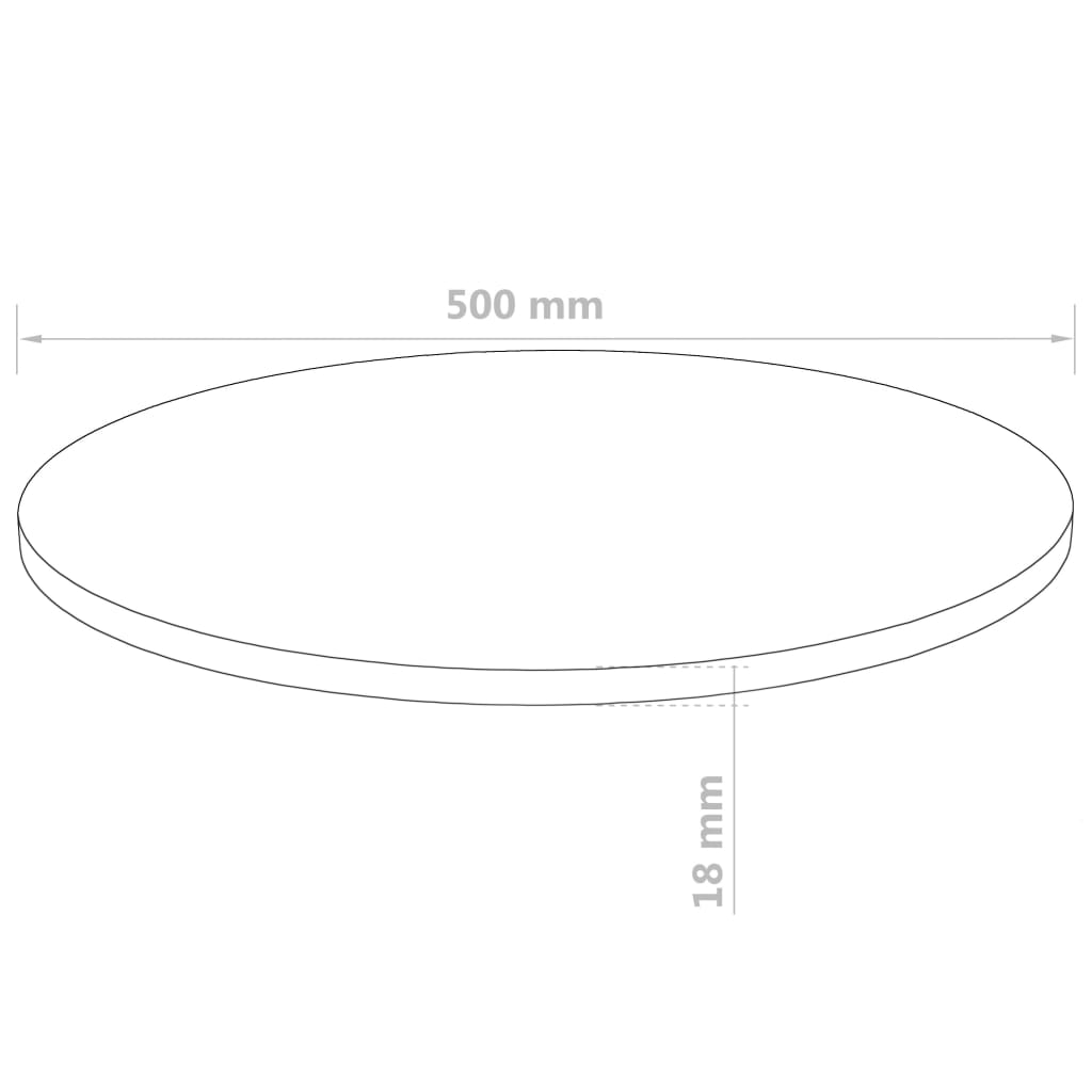 Table Top Round MDF 500x18 mm