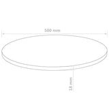 Table Top Round MDF 500x18 mm - Rear View