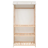 3-Tier Clothes Wardrobe 79x40x170 cm - Front View