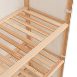 3-Tier Clothes Wardrobe 79x40x170 cm - Rear View
