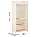 3-Tier Clothes Wardrobe 79x40x170 cm