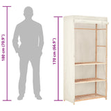 3-Tier Clothes Wardrobe 79x40x170 cm - Low Angle