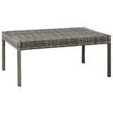 3 Piece Garden Lounge Set with Cushions Poly Rattan Grey - 45-Degree Angle