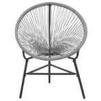 Garden Moon Chair Poly Rattan Grey