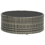 7 Piece Garden Lounge Set with Cushions Poly Rattan Grey