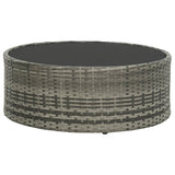 7 Piece Garden Lounge Set with Cushions Poly Rattan Grey - Top-Down View