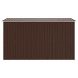 Garden Shed 257x298x178 cm Metal Brown - 45-Degree Angle