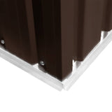 Garden Shed 257x298x178 cm Metal Brown