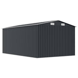 Garden Shed 257x392x181 cm Metal Anthracite - Close-Up Angle
