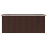 Garden Shed 257x392x181 cm Metal Brown