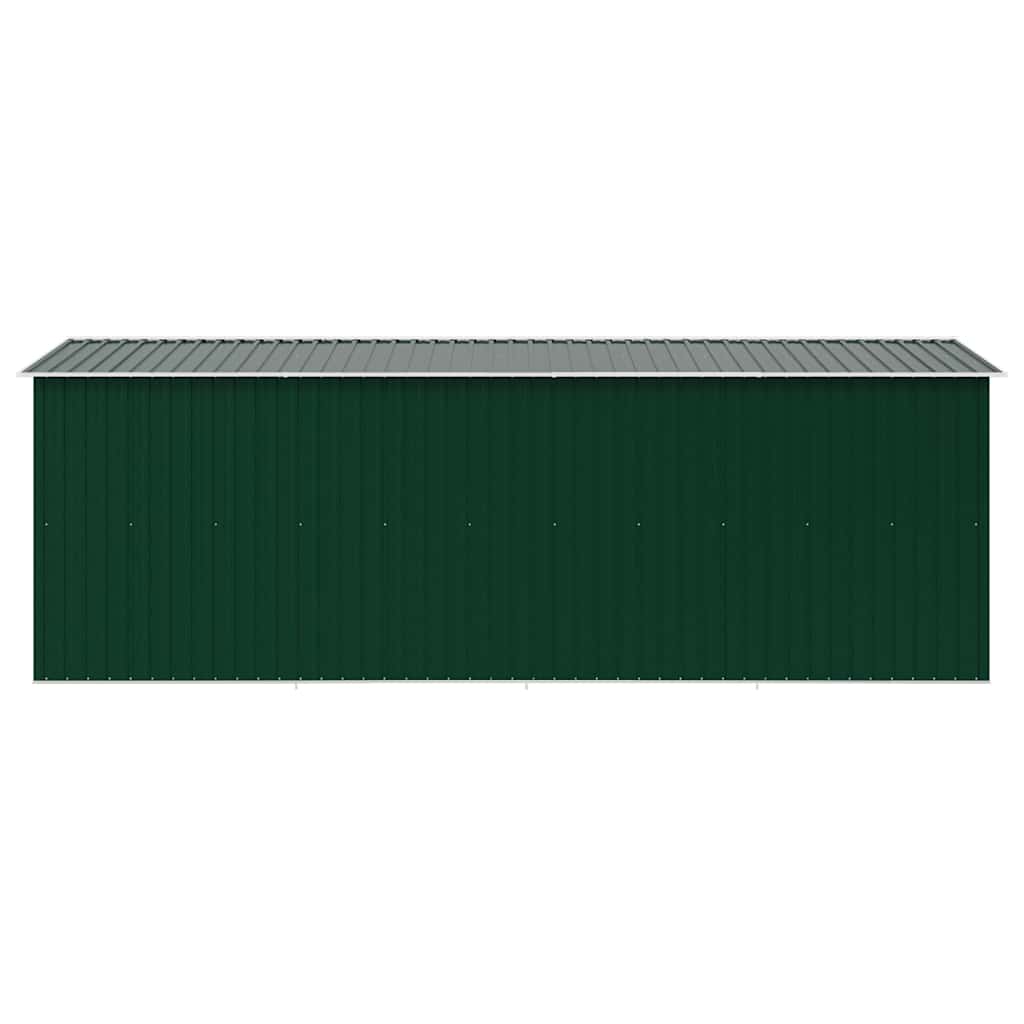 Garden Shed 257x489x181 cm Metal Green