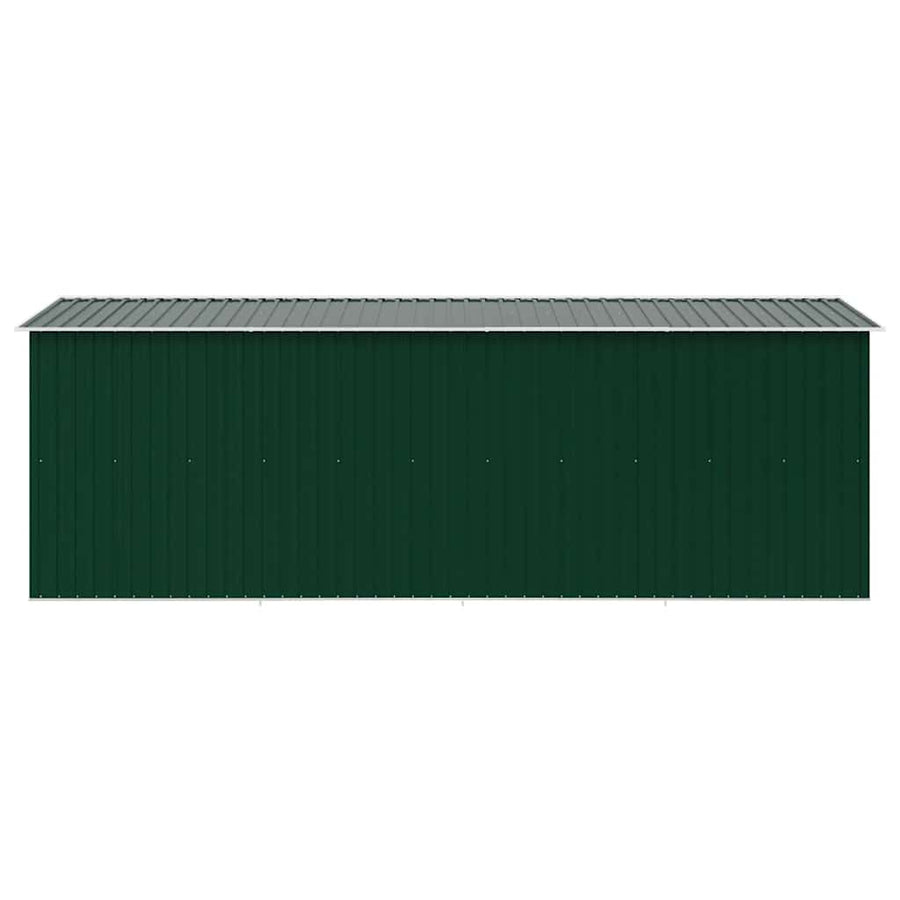 Garden Shed 257x489x181 cm Metal Green