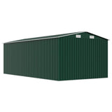 Garden Shed 257x489x181 cm Metal Green