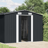 Garden Shed 257x489x181 cm Metal Anthracite