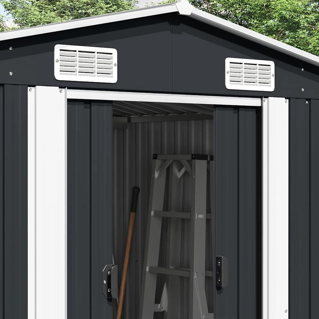Garden Shed 257x489x181 cm Metal Anthracite