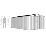 Garden Shed 257x489x181 cm Metal Anthracite - Extra Image