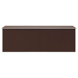 Garden Shed 257x489x181 cm Metal Brown