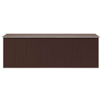 Garden Shed 257x489x181 cm Metal Brown