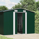 Garden Shed 257x580x181 cm Metal Green
