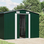 Garden Shed 257x580x181 cm Metal Green