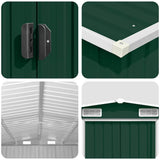 Garden Shed 257x580x181 cm Metal Green