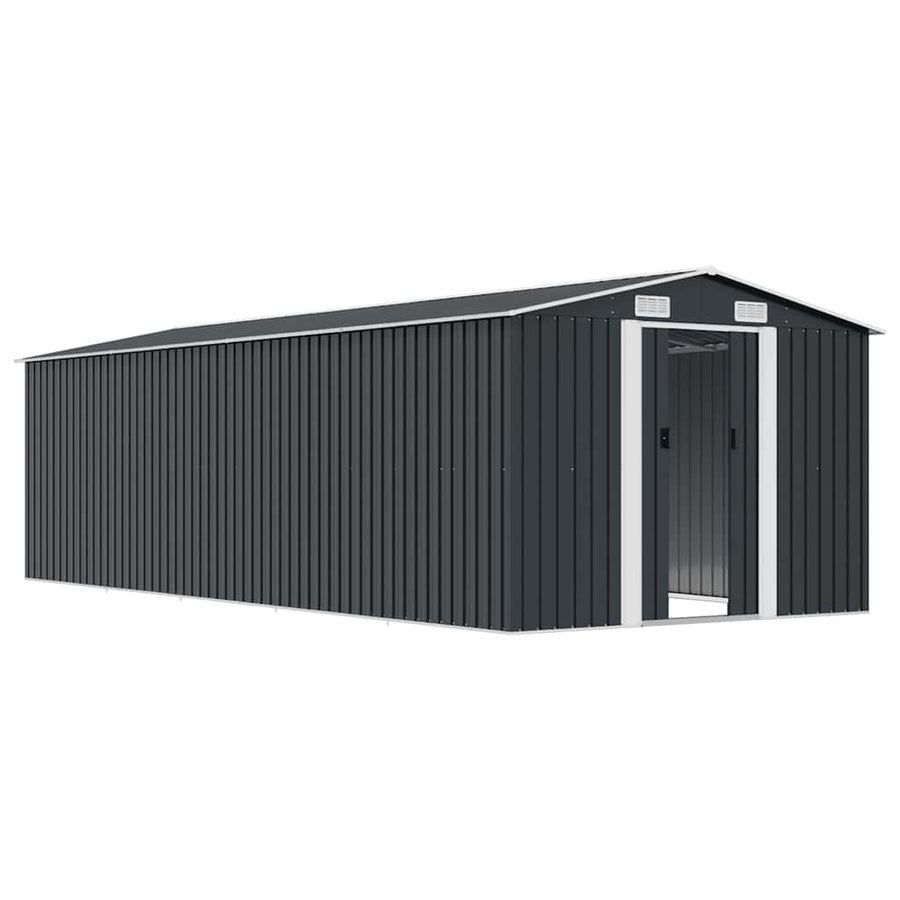 Garden Shed 257x580x181 cm Metal Anthracite