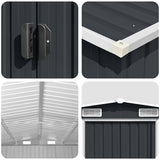 Garden Shed 257x580x181 cm Metal Anthracite