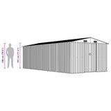 Garden Shed 257x580x181 cm Metal Anthracite - Extra Image