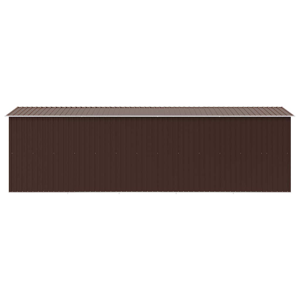 Garden Shed 257x580x181 cm Metal Brown