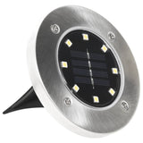 Solar Ground Lights 8 pcs LED Lights Warm White - Top-Down View