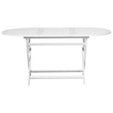 Garden Table White 160x85x75 cm Solid Acacia Wood