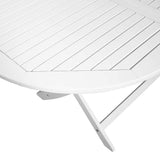 Garden Table White 160x85x75 cm Solid Acacia Wood - Top-Down View