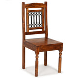 Dining Chairs 6 pcs Solid Wood Classic - Front View