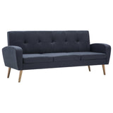 3-Seater Sofa Fabric Dark Grey - Front View